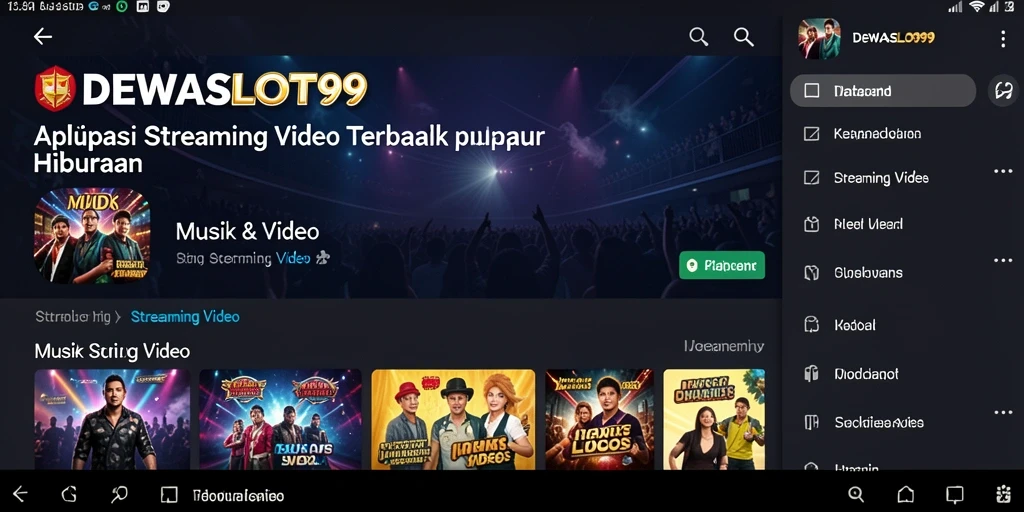 Antarmuka DEWASLOT99 yang menarik untuk Streaming Video.