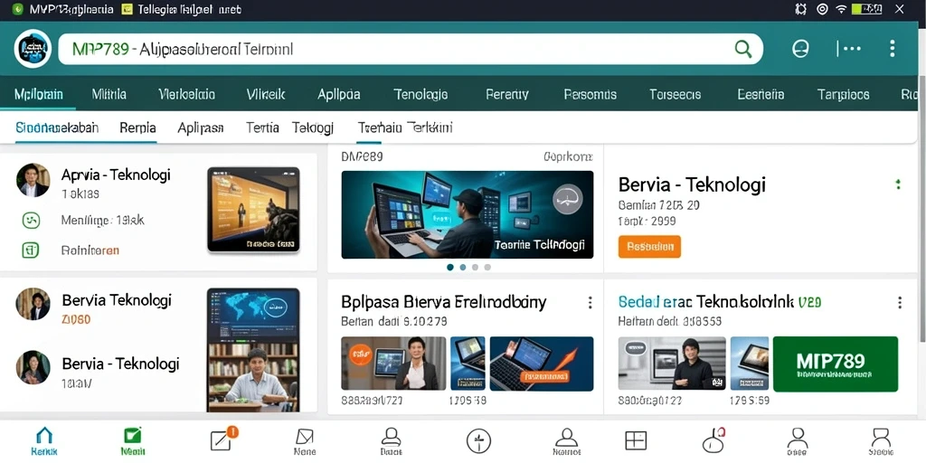 Screenshot aplikasi MVP789 menunjukkan antarmuka modern dan informatif.