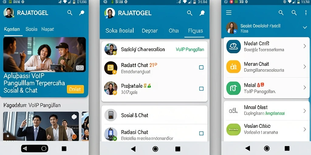 Tampilan antarmuka aplikasi RAJATOGEL dengan fungsi VoIP Panggilan sederhana dan intuitif.