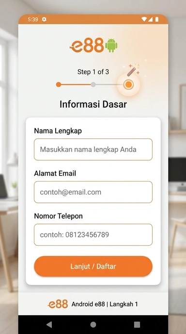 Cara Mudah Membuat Akun Baru e88 untuk Android